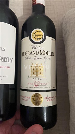 Bordeaux Côtes-de-blaye Château Le Grand Moulin Collection Grande Réserve 2014