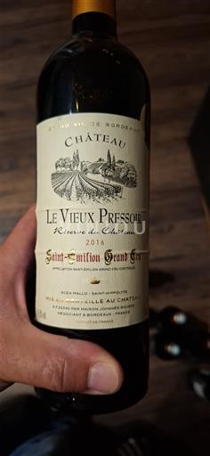 Bordeaux Saint-Émilion Grand Cru Grand Cru Château Le Vieux Pressoir Réserve du Château 2016