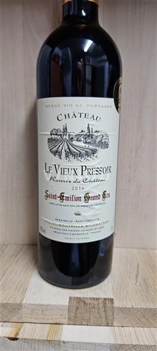 Bordeaux Saint-Émilion Grand Cru Grand Cru Château Le Vieux Pressoir Réserve du Château 2016