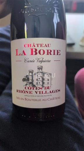 Rhônen laakso Côtes-du-rhône-villages Château La Borie Vapière Ei vuosikertaa