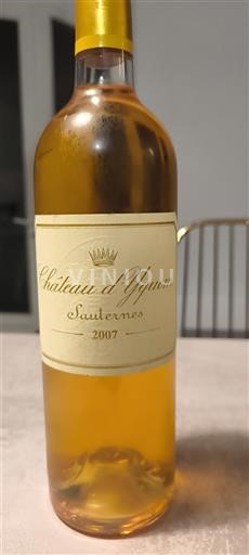 Bordeaux Sauternes Premier Cru Supérieur Château Yquem 2007