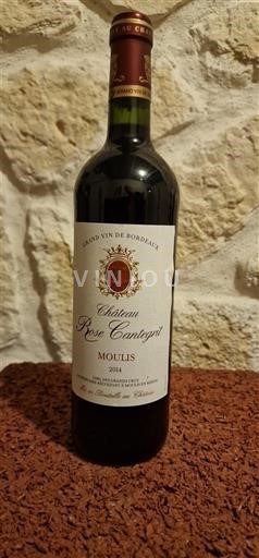 Bordeaux Nespecifikováno Château Rose Cantégrit 2014