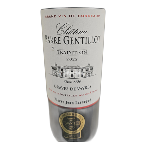 Bordeaux Graves-de-vayres Château Barre Gentillot Tradition 2022