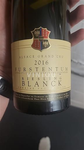 Alsace Alsace Grand Cru Grand Cru Domaine Paul Blanck Furstentum 2016
