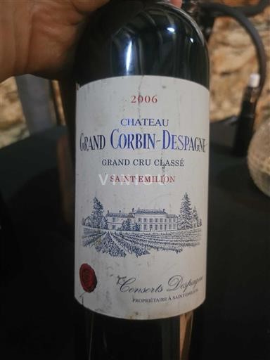 Bordeaux Saint-Émilion Grand Cru Château Grand Corbin-Despagne 2006