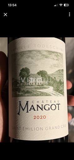 Бордо Сент-Емільйон Гран Крю Grand Cru Château Mangot 2020