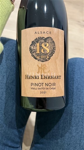 Alsácia Pinot noir Henri Ehrhart 18 Vieilli en Fût de Chêne 2021