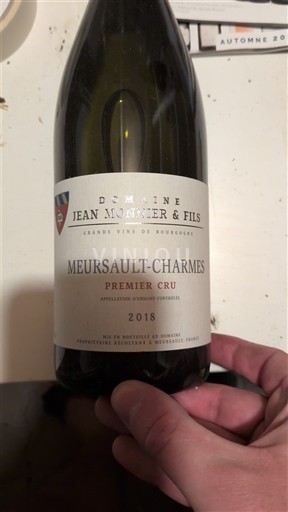 Burgundi Meursault Premier Cru Domaine Jean Monnier & Fils Meursault-Charmes 2018