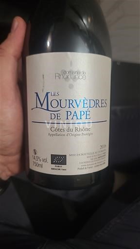 Thung lũng Rhône Côtes-du-rhône Domaine Rhonance Les Mourvèdres de Papé 2016