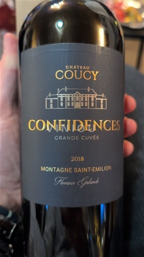 Bordeaux Montagne-Saint-Émilion Château Coucy Confidences Grande 2018