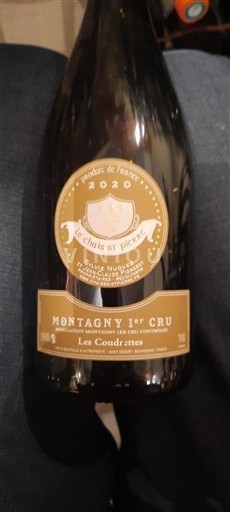Bourgogne Montagny Premier Cru Le Chais Saint-Pierre Les Coudurettes 2020