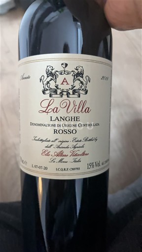 Piedmont Wines Langhe Elio Altare La villa 2018