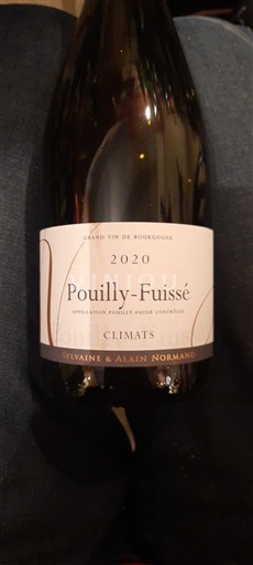 Bourgogne Pouilly-fuissé Sylvaine & Alain Normand Climats 2020