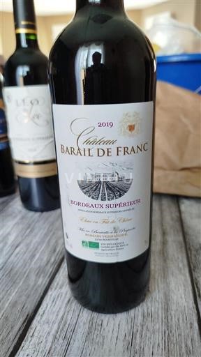 Bordeaux Bordeaux supérieur Château Barail de Franc 2019