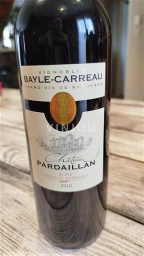 Bordeaux Côtes-de-Blaye Château Pardaillan 2018