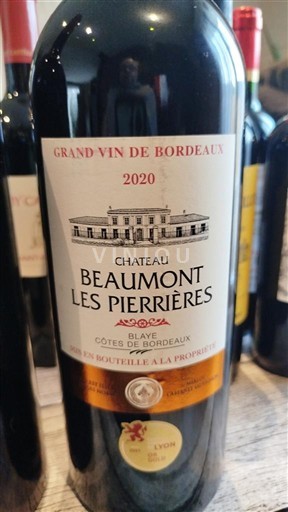 Bordeaux Blaye-côtes-de-bordeaux Château Beaumont Les Pierrières 2020