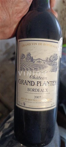 Bordeaux Château Grand Plantey 2007