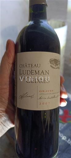 Bordeaux Graves Château Ludeman Les Cèdres 2007