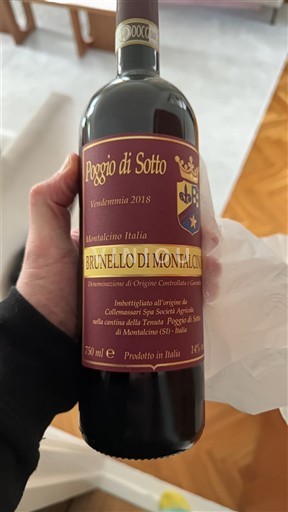 Tuscan Wines Brunello di Montalcino Poggio di Sotto 2018