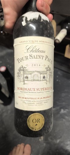 Bordeaux Bordeaux Supérieur Château Tour Saint Paul 2014