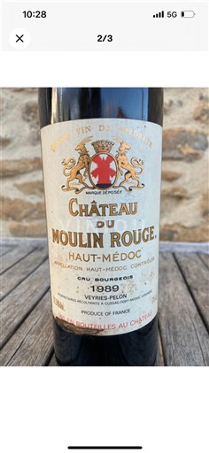 Bordeaux Haut-Médoc Cru Bourgeois Château Moulin Rouge 1989