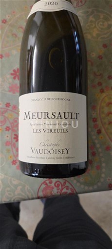Burgundy Meursault Vaudoisey Les Vireuils 2020