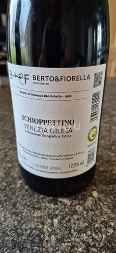 Friuli Venezia Giulia Venezia Giulia Berto & Fiorella Bacicchetto Schioppettino 2024