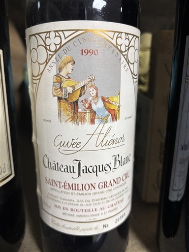 Bordeaux Saint-Émilion Grand Cru Grand Cru Château Jacques Blanc Aliénor 1990