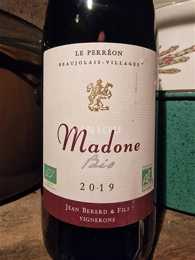 Beaujolais Beaujolais byar Jean Bererd & Fils Madone Bio 2019