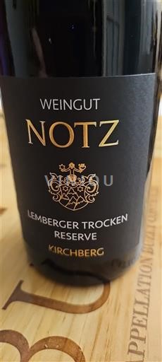 Württemberg Kocher Weingut Notz Lemberger Trocken Reserve Kirchberg 2019