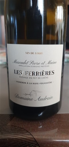 Loiredalen Muscadet-Sèvre-et-Maine Domaine Audrain Les Ferrières Icke årgångsbetecknad