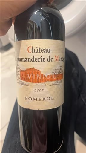 Bordeaux Pomerol Château Commanderie de Mazeyres 2007