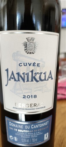 Sudoeste Bergerac Domaine Cantonnet Janikua 2018