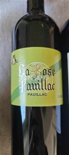 Bordeaux Pauillac La Rose Pauillac 2020