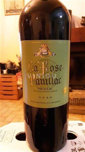 Bordeaux Pauillac La Rose Pauillac 2020