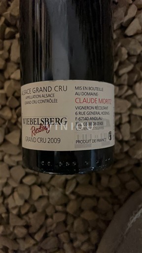 Alsace Grand Cru Claude Moritz Wiebelsberg Riesling 2009