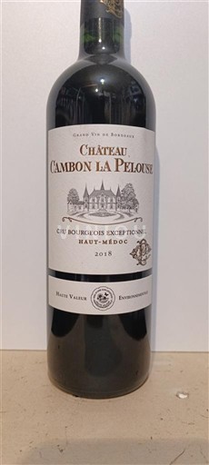 Bordeaux Haut-Médoc Château Cambon la Pelouse Cru bourgeois exceptionnel 2018