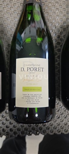 Champagne Champagne D. Poret Réserve Extra Brut Ikke årgangsbestemt