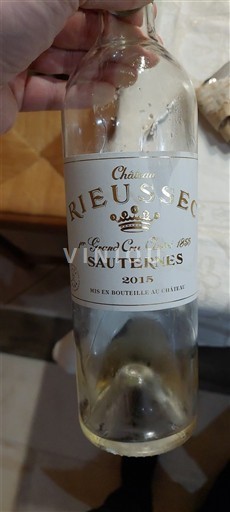 Bordeaux Sauternes Premier Cru Rieussec 2015