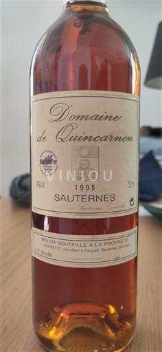 Bordeaux Sauternes Domaine Quincarnon 1995