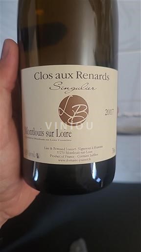 Loire Valley Montlouis-sur-Loire Clos aux Renards Singulier 2017