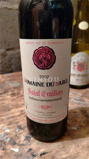 Bordeaux Saint-Émilion Domaine Sable 2010