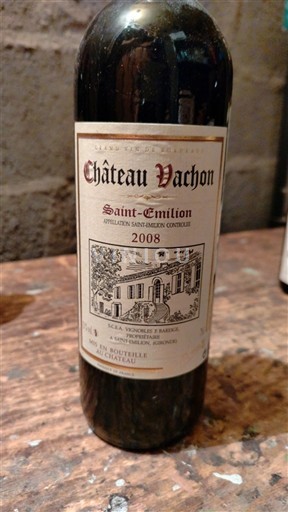 Bordéus Saint-Émilion Château Vachon 2008