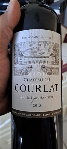 Bordéus Lussac-Saint-Émilion Château Courlat Jean-Baptiste 2015