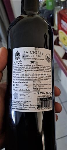 Languedoc Corbières La Cigale Le Bonis 2017