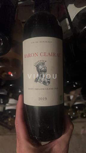 Bordeaux Saint-Émilion Grand Cru Grand Cru Baron Clairac 2019