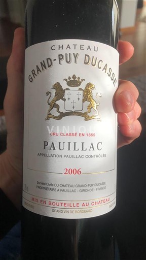 Bordeaux Pauillac Grand Cru Château Grand-Puy Ducasse 2006