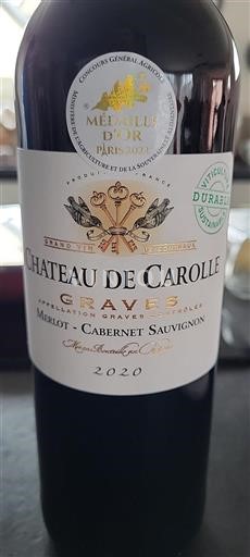 Burdeos Graves Château de Carolle Merlot - Cabernet Sauvignon 2020