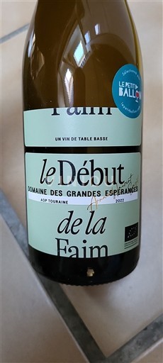 Thung lũng sông Loire Touraine Domaine Des Grandes Espérances Le Début de la Faim 2022