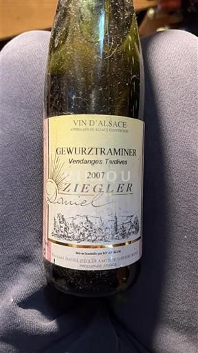 Alsace Vendanges Tardives Daniel Ziegler Vendanges Tardives 2007